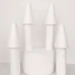 Castle Pillar Foam Square Cake Dummy ( Height 12 cm diameter 4 cm)
