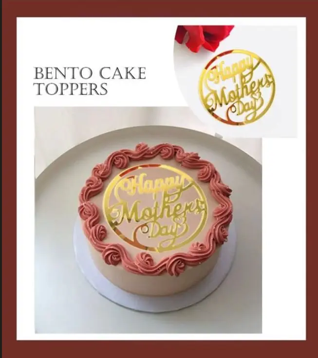 Happy Mothers day round acrylic cake topper STYLE 8
