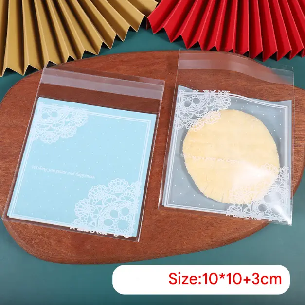 Blue Lace Theme 100pcs Cookie Candy Sleeve (size Large)