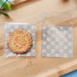 Blue love grid 100pcs Cookie Candy Sleeve