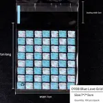 Blue love grid 100pcs Cookie Candy Sleeve