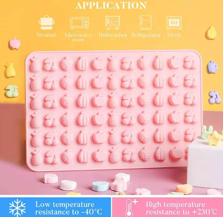 66 cavity Mini Fruits Silicone Mould Style 2