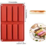 8 Cavity Eclair Chocolate Bar Silicone Mould