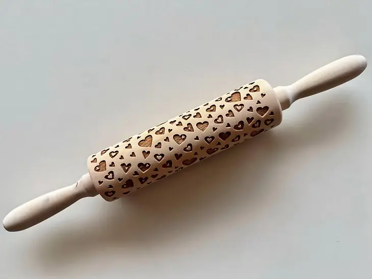 Heart shape Fondant Embossed Rolling Pin