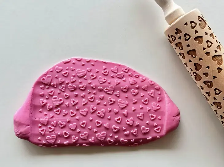 Heart shape Fondant Embossed Rolling Pin