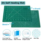 Self Healing 3-Ply Double Sided Durable Non-Slip PVC Cutting Mat Great for Scrapbooking,Quilting,Sewing and all Arts & Crafts Projects - A4 Size