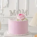 Pearl Studded Mom cupcake and cake topper
