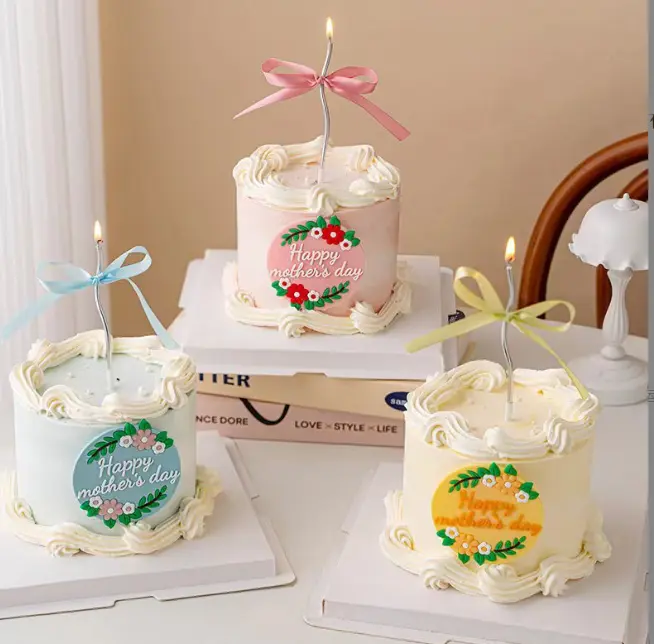 1 pcs Happy Mothers day decorated Round cake topper