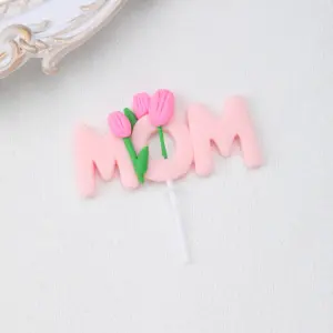 1 pcs Mom with Flower theme cake topper