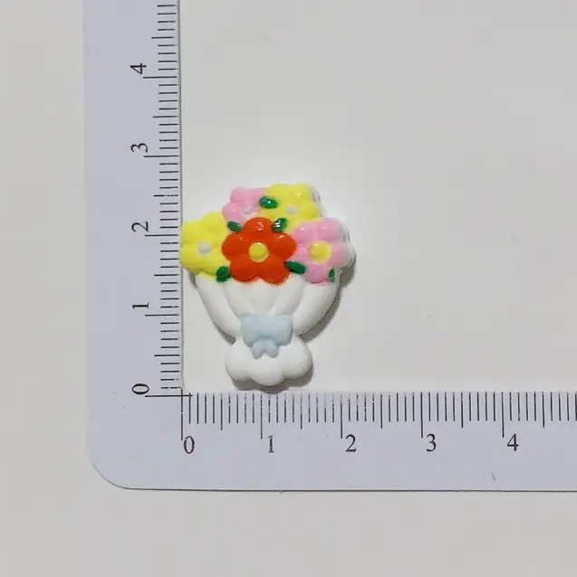 3 pcs 3D Bouquet flower cake topper set