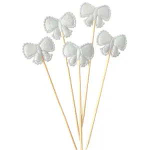 5 pcs Bow cake topper set