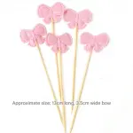 5 pcs Bow cake topper set - Pink