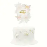 Floral Happy Mothers cake topper Style 2