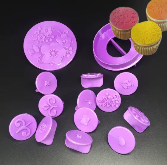Cake Decor 14pcs Cupcake Decorating Set Cookie Plastic Fondant Cutter Gumpaste Cutter