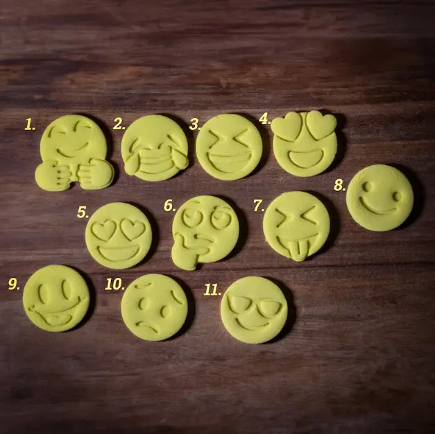 Emoji Cookie Cutters Shapes Plastic Chocolate Candy Molds for Baking 13 pcs