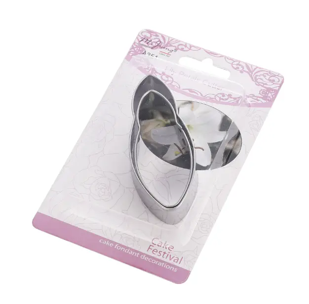 2 Pcs Lily Petal Fondant Sugar craft Stainless Steel Cutter set