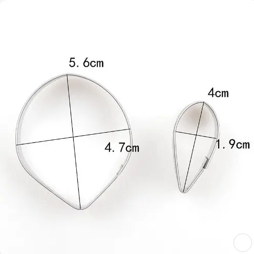 2 Pcs Begonia Semperflorenshybr Sugar craft Stainless Steel Cutter set