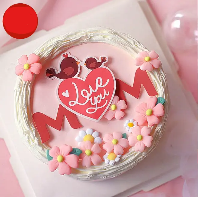 1 pcs Mom Love you cake topper Style 5