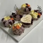 5 pcs Heart Happy Mothers cake coin topper