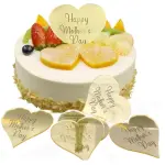 5 pcs Heart Happy Mothers cake coin topper