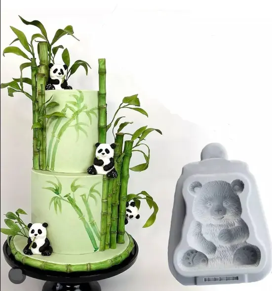 3D Panda Animal silicone mould