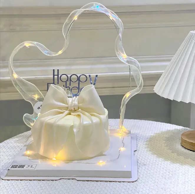 LED Light Ribbon Cake Topper