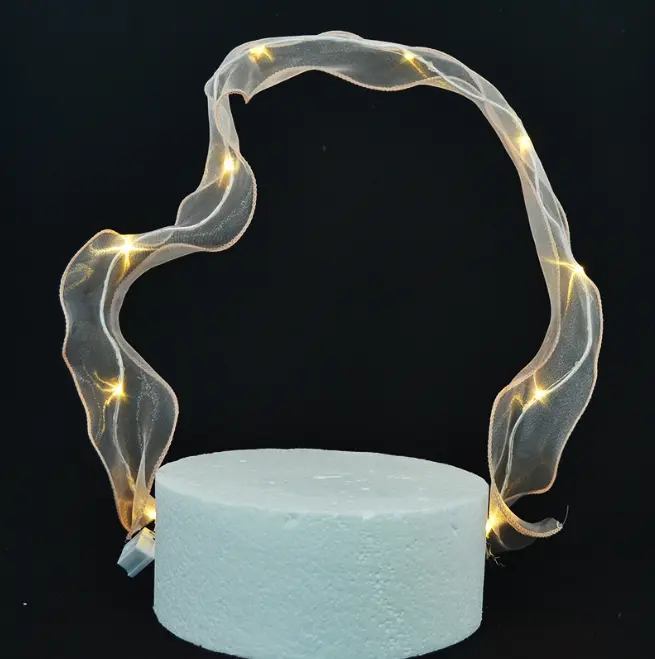 LED Light Ribbon Cake Topper