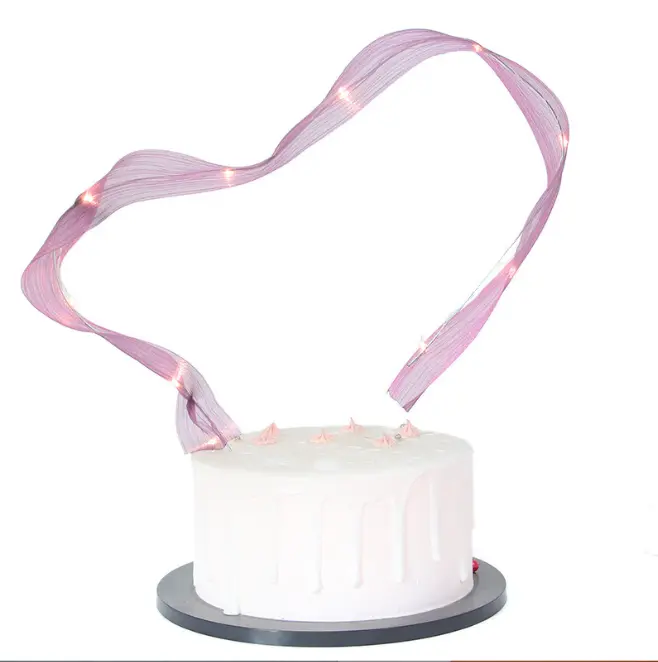 LED Light Ribbon Cake Topper