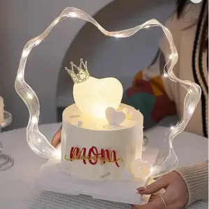 LED Light Ribbon Cake Topper