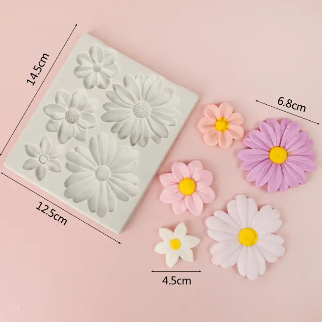 Chrysanthemum Daisy Cherry Blossom Flower Silicone Mould