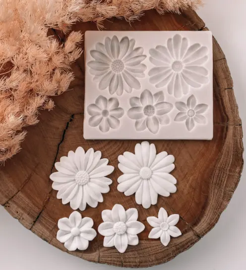 Chrysanthemum Daisy Cherry Blossom Flower Silicone Mould