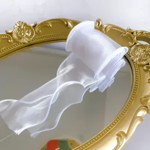 5 meter White Color Cake ribbon Decoration style 1