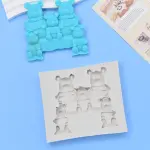 Teddy Bear family theme silicone mould