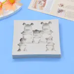 Teddy Bear family theme silicone mould