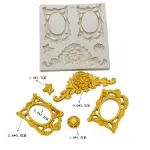 Detailed Vintage Frame classic theme silicone mould