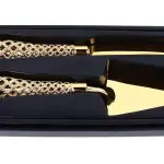 2 pcs Vintage Engraved Cake knife set