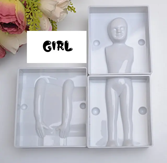 1 Set 3D Human Body Fondant Cake Decorating Tool Handmade Craft Clay Dolls mould set