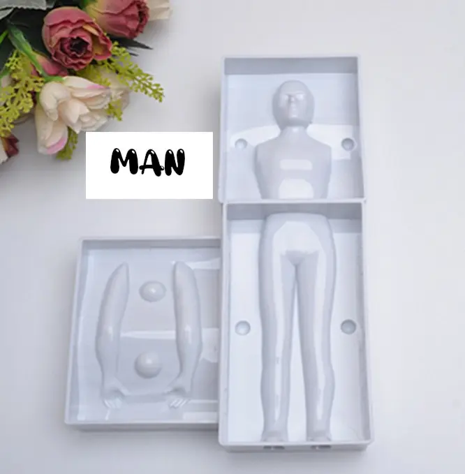 1 Set 3D Human Body Fondant Cake Decorating Tool Handmade Craft Clay Dolls mould set