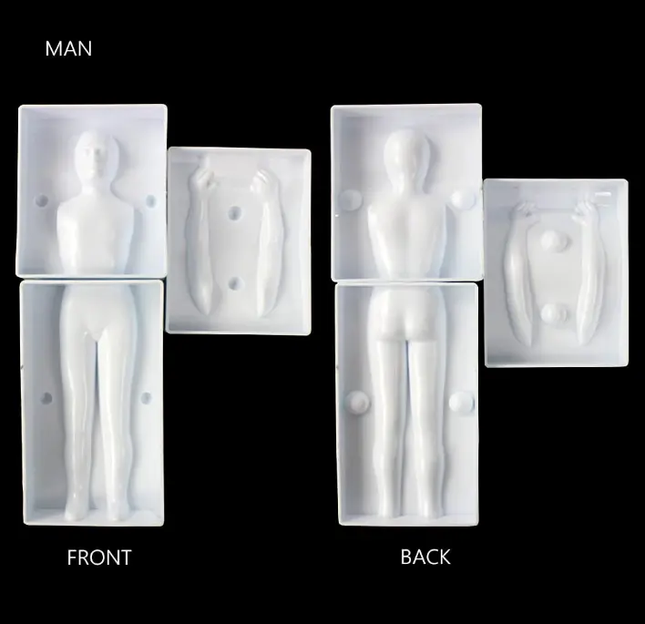 1 Set 3D Human Body Fondant Cake Decorating Tool Handmade Craft Clay Dolls mould set