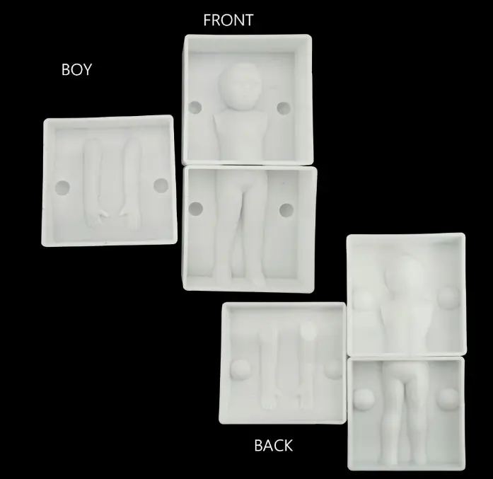 1 Set 3D Human Body Fondant Cake Decorating Tool Handmade Craft Clay Dolls mould set