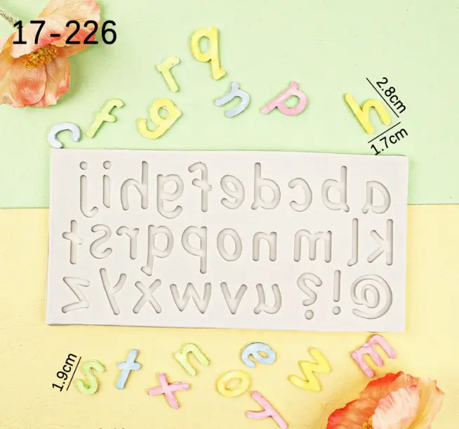 Alphabet Lower case Silicone Mould Style 3