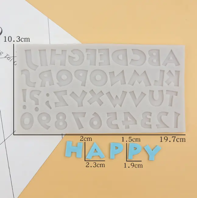Alphabet Upper case Silicone Mould Style 5