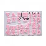 Cake Decor Plastic 26 pcs Upper case Alphabet Cake and Cookie Stamping Set Plastic Fondant Cutter