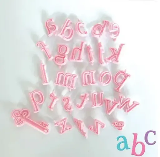 Cake Decor Plastic 26 pcs Upper case Alphabet Cake and Cookie Stamping Set Plastic Fondant Cutter
