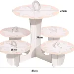5 Plates Cupcake Display Stand Cake Holder Cupcake stand ( Peach )