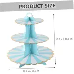 3 Tiers Cupcake Stand Paper Cake Holder Cupcake stand ( White & Blue )