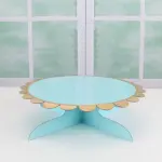 1 pcs Cake Stand Cardboard with Golden Boarder cake stand (Blue)