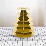 6 Tiers Cake Cupcake Stand Cardboard stand (Gold )