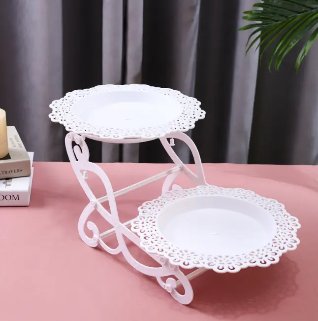 2 tier Plastic Cake Cupcake Stand Display Rack Wedding Decoration Birthday Cake stand