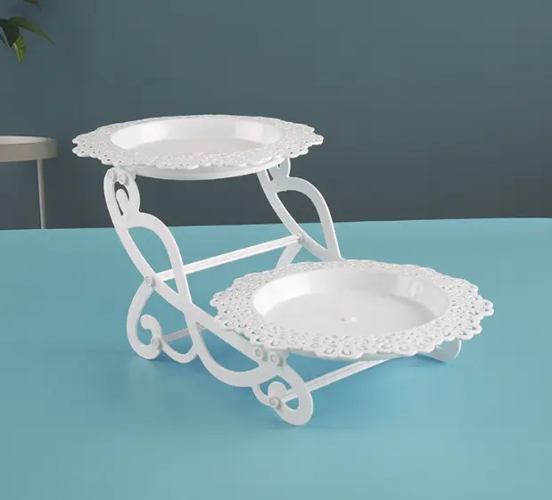 2 tier Plastic Cake Cupcake Stand Display Rack Wedding Decoration Birthday Cake stand